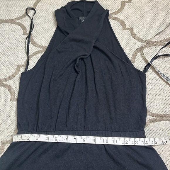 Ann Taylor Black Crossover Halter Sweater Dress size medium - Picture 5 of 16